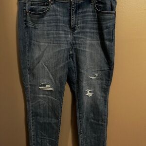 White House Black Market Distressed Blue Jeans